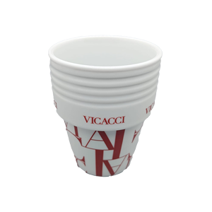 VICACCI Taza de Café de Cerámica de Lujo con Funda de Silicona Antiescaldaduras, Juego de Tazas de Té de Porcelana Acanalada para Oficina y Hogar - Product Image 1