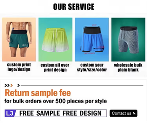 Pantalones Cortos Deportivos para Hombre, Ecológicos, con Frente Sólido, de Secado Rápido, Cintura Elástica de 3 Pulgadas, Ajuste Holgado, Antideslizantes, para Gimnasio y Maratón - Product Image 3