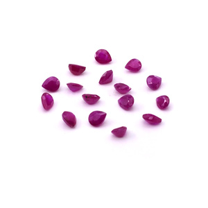 Perles de rubis naturels africains non traités, calibrées 6x7mm, pierres précieuses de rubis naturelles facettées pour la fabrication de bijoux, prêtes à l'emploi - Product Image 1