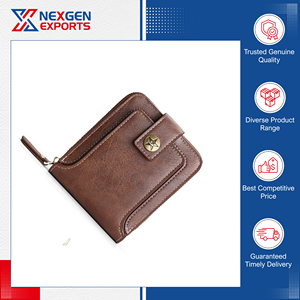 Cartera de Hombre Corta de Cuero PU Vintage de Lujo con Cierre de Cremallera, Color y Diseño Personalizables para Compradores al por Mayor - Product Image 5