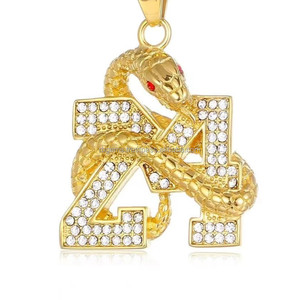RB Gems - Colgante de Bisel de Dos Tonos Chapado en Oro Rosa y Rodio para Mujer, con Nombre Personalizado, Forma de Animal, Moissanita Certificada IGI, Estilo Hiphop - Product Image 3