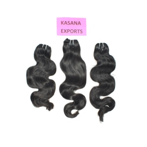 Extensiones de Cabello Humano Natural Indio, Doble Trama a Máquina, Puntas Completas, Densidad Total, Puntas Gruesas, Sin Costuras, Remy Premium - Product Image 2
