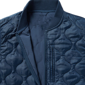 Chaleco Acolchado para Hombre, Color Verde Oliva, con Cuello Alto y Cierre de Cremallera, Forro Térmico, Ropa Casual de Otoño - Product Image 5