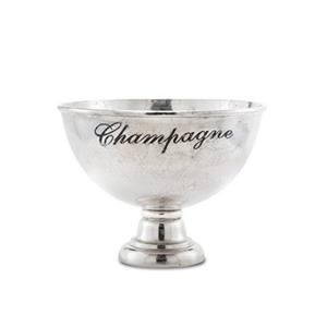 Luxury Style Silver Plated Metal Wine Serving Bowl With Metal Base Ornate Beverage Tub Decorative Wine <b>Cooler</b> <b>Table</b> Centerpiece - Product Image 2