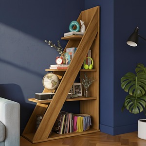 Estante Escalera de Estilo Moderno para Relojes, Macetas, Marcos de Fotos y Almacenamiento Decorativo del Hogar, Importado de India - Product Image 5