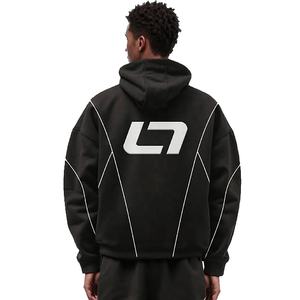 Unisex Custom Plus Size Oversized Track Pants <b>Jogger</b> Sets Winter Waterproof Windproof <b>Nylon</b> Tracksuit Reflective Zip Printed - Product Image 5