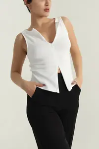 Débardeur femme design mode, débardeur personnalisé sur mesure pour femme, débardeur femme avec logo personnalisé - Product Image 4