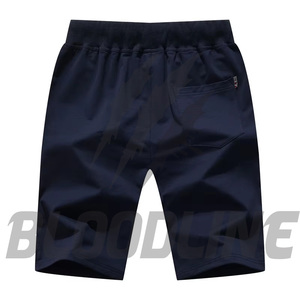 Bermuda pour homme BLOODLINE en tissu non tissé enduit PU 220g, taille mi-haute élastique, style décontracté avec poches - Product Image 6