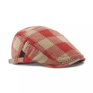 Casquette plate à carreaux OEM Ivy Hat, couleur personnalisée, avec sangle réglable, style newsboy, baker boy, cabbie, décontractée, faible MOQ - Product Image 2