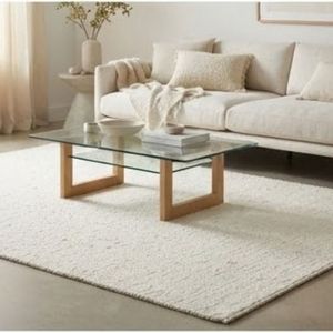 Best Selling Modern Solid Color Rectangle Area <b>Rug</b> Wool Acrylic Tufted Plush Pile Rubber Backing Living Room Use - Product Image 4