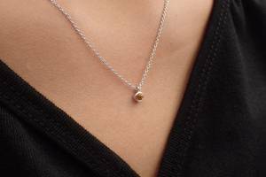 Citrine <b>Necklace</b> <b>Solid</b> Gold November Birthstone Bridesmaid Anniversary Gift Women Minimalist Jewelry - Product Image 2