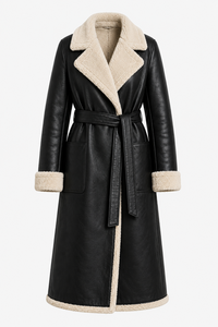 Manteau Aviateur en Cuir Véritable pour Femme, Doublure en Laine de Mouton Écologique, Imperméable, Long, Chaud et Luxueux pour l'Hiver – Vente en Gros - Product Image 2