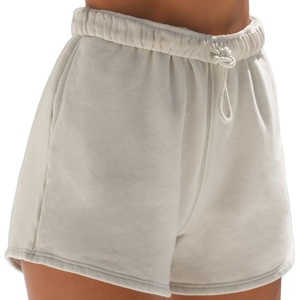 Women's 2025 Summer French Terry Cotton Sweat Shorts High Quality with Side Pockets for Gym Casual Workout Sports - Product Image 1