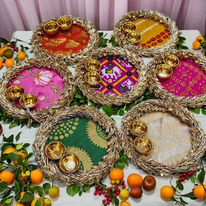Plato Decorativo para Kumkum y Roli para Rakhi, Regalos de Agradecimiento y Uso Festivo, Mini Thali para Kumkum y Roli para Regalos de Rakhi y Uso Festivo - Product Image 2