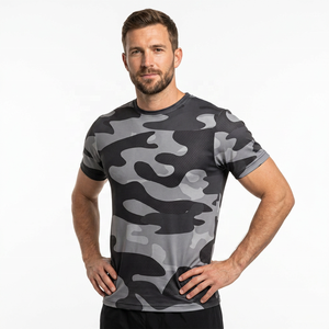 Men's <b>Camouflage</b> Short Sleeve <b>T</b>-<b>Shirt</b> 100% Cotton 220g Silk Screen Printed Quick Dry Breathable Eco-Friendly Casual O-Neck - Product Image 4