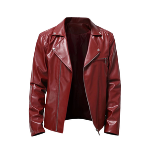 Chaquetas de Motocicleta de Piel de Becerro para Hombre, Invierno, Gruesas, con Cierre, Transpirables, Resistentes al Viento, Tallas Grandes, Estilo Casual Elegante y Deportivo - Product Image 6