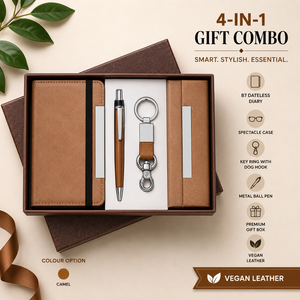 Set de Regalo Empresarial Personalizado 4 en 1: Bolígrafo de Cuero Vegano, Llavero, Estuche para Gafas, Libreta, Caja de Recuerdo Corporativa con Logotipo Personalizado - Product Image 6
