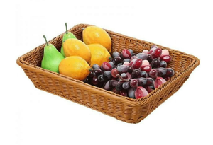 Plateau rectangulaire en rotin naturel tressé à la main, écologique, en osier, pour servir du pain, des fruits et décorer la maison, en provenance du Vietnam - Product Image 6