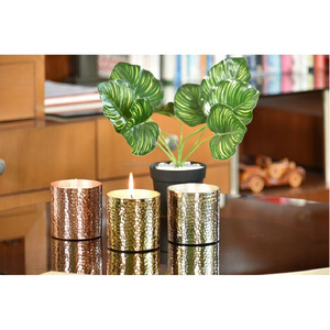 High Quality Shiny Hammered Metal Jar Candle Customization Available in Best Price - Product Image 5