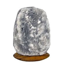 Lampe en sel gris de l'Himalaya de qualité supérieure OEM, 100% naturelle, fabriquée à la main, avec base en bois, lampe en sel gris - Product Image 2