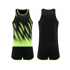 Top Selling Summer Breathable Quick Dry 100% Polyester Track Suit New Custom <b>Athletic</b> Running Uniform Sleeveless Unique Design - Product Image 5