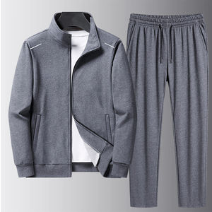 Ensemble de survêtement sportif d'hiver pour homme 2026, le plus vendu, décontracté, confortable, respirant, en polaire unie - Product Image 1