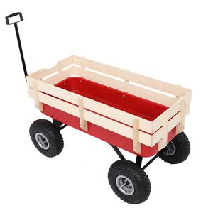 Carrelli e Carriole da Giardino 97x43x78cm in Ferro e Legno a Quattro Ruote - Product Image 3