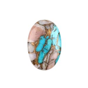 Top qualité naturel rose opale cuivre Turquoise 20x30mm lisse forme ovale Cabochon en gros pierre précieuse en vrac pour la fabrication de bijoux - Product Image 1