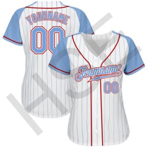 เสื้อเบสบอลลายทางสำหรับผู้หญิงแบบสั่งทำพิเศษ - Product Image 4