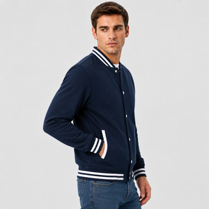 Stylish varsity <b>jacket</b> featuring classic sporty appeal with soft interior comfort and reliable warmth for relaxed modern - Product Image 2