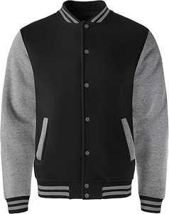 Veste universitaire classique pour homme de haute qualité, col montant, boutonnée, avec lettres, réversible, respirante, poches, tissu tissé, pour l'hiver - Product Image 6