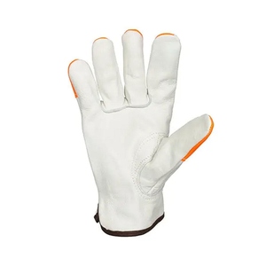 Top Cowhide Grain Leather Unlined <b>Drivers</b> <b>Gloves</b> Heavy Duty Soft Comfortable Heat Resistant Safety <b>Gloves</b> for Gardening - Product Image 3