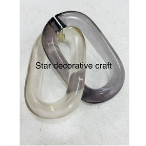 Transparent Acrylic Resin Chain Link Decorative Hanging Wall Decoration Oval Shape Large Artistic Accessory for Modern - Product Image 2