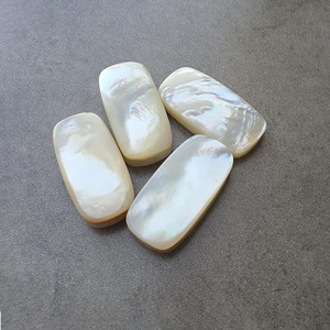 Mother of Pearl Cabochon Big <b>Cushion</b> Shape Flat Back Calibrated Gemstone, for Jewelry Making - Product Image 6
