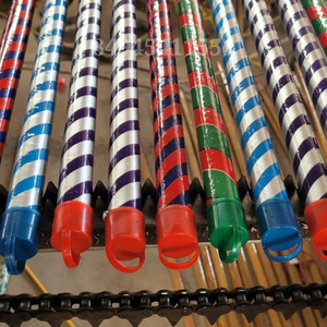 Mango de escoba de madera de eucalipto con diseño de rayas, tamaño personalizado, listo para carga a granel - Product Image 2