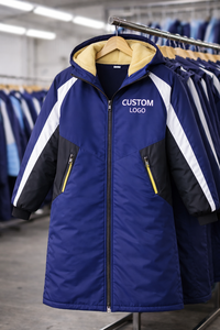 High Quality Professional Swim Parka Jacket Waterproof Warm Hooded Changing Coat for Swimming Teams Training Use - Product Image 6