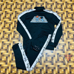 Unisex High Quality Breathable Fleece 100% <b>Polyester</b> <b>Tracksuits</b> Comfortable Training Wear Set Side Strips Winter Adults Custom - Product Image 2