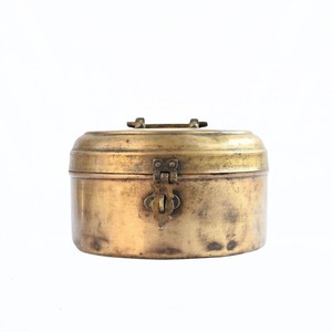 Boîte en laiton vintage, boîte de rangement en laiton, boîte à pain en laiton, boîte à chapati en laiton, boîte de conservation alimentaire en laiton, boîte en laiton artisanale - Product Image 6