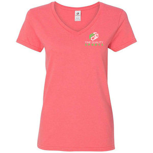 T-shirt à manches courtes brodé uni pour femmes grandes tailles, 100 % coton respirant, prix de gros, dernières tendances - Product Image 1