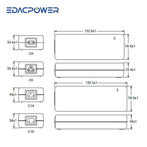 44 ~ 56V 90W 2.04A MAX. Adaptateurs de bureau d'alimentation AC/DC médicaux EM1095XK pour usage médical - Product Image 3