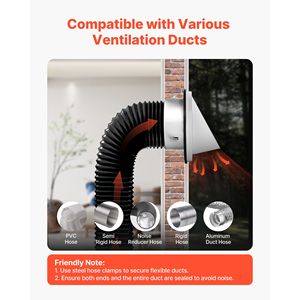 Griglia di Ventilazione Quadrata Premium in Acciaio Inossidabile da 6 Pollici per Tetto a Falda, Estrattore Esterno a Parete con Protezione Integrata - Product Image 5