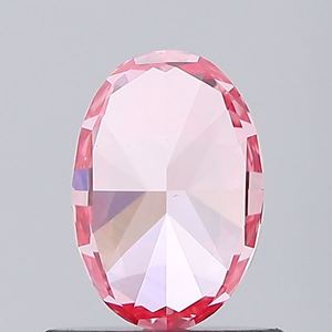Diamant rose vif fantaisie certifié IGI, cultivé en laboratoire, taille ovale, diamant non monté pour la vente en gros de bijoux fins - Product Image 2