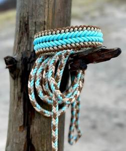 Conjunto de collar y correa para perro de paracord - Azul bebé |   Suave |   Duradero |   Caminando |   Razas pequeñas y medianas - Product Image 1