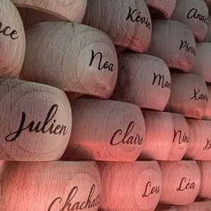 Personalized Modern Eco-Friendly Wooden Napkin <b>Ring</b> Table Decor Custom <b>Name</b> Engraved Dinner Napkin Holder for Wedding Home Decor - Product Image 5