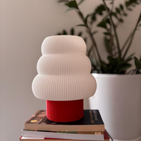 Lampe de table moderne imprimée en 3D de haute qualité |   Lampe de chevet scandinave en PLA |   Lumière d'ambiance chaleureuse pour la chambre à coucher/le salon