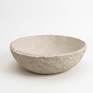 Bol à salade et à fruits en papier mâché fait main, centre de table rond, accent décoratif pour table, vente en gros - Product Image 4
