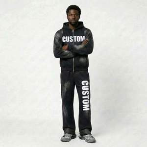Ensemble de survêtements streetwear d'hiver unisexe pour couple, sweats à capuche et ensembles de jogging en polaire pour hommes et femmes - Product Image 5