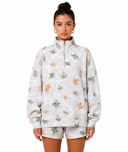 Conjunto de Sudadera de Forro Polar con Media Cremallera y Estampado de Leopardo Rosa para Mujer, con Shorts a Juego, Ropa Casual de Descanso, Ajuste Holgado, Atuendo de Primavera Verano - Product Image 6