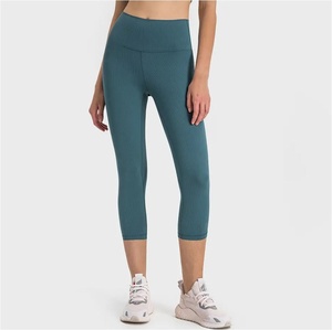 High Quality Custom Logo Capri Leggings <b>Sexy</b> Nylon <b>Yoga</b> <b>Pants</b> with Unique Design Exercise-Friendly and Hot-Selling for Women - Product Image 6