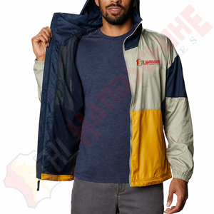 เสื้อแจ็คเก็ตผู้ชายสีเบจ กรมท่า เหลือง แบบมีฮู้ด ซิปหน้า ผ้า softshell กันลม น้ำหนักเบา เหมาะสำหรับเล่นกีฬา เดินป่า ลำลอง มีสไตล์ - Product Image 4